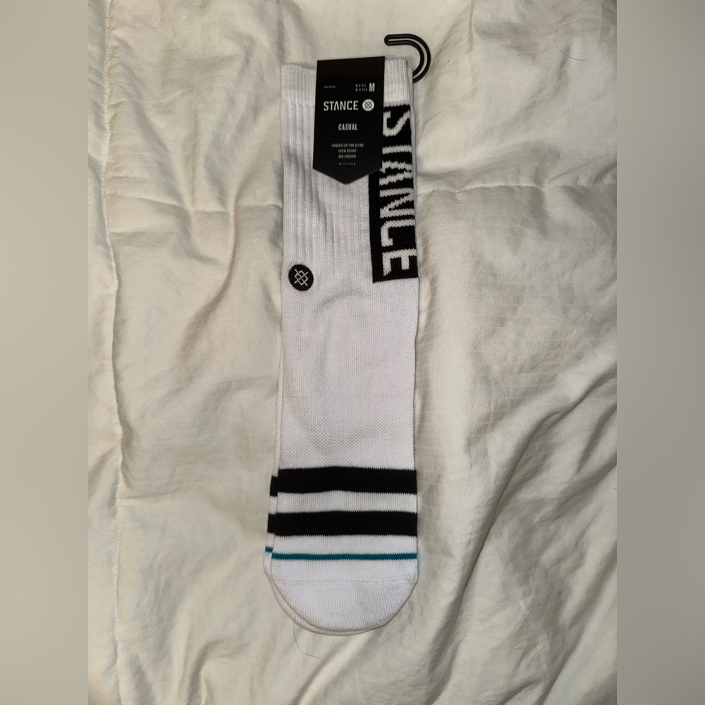 Stance White and Black Casual Socks